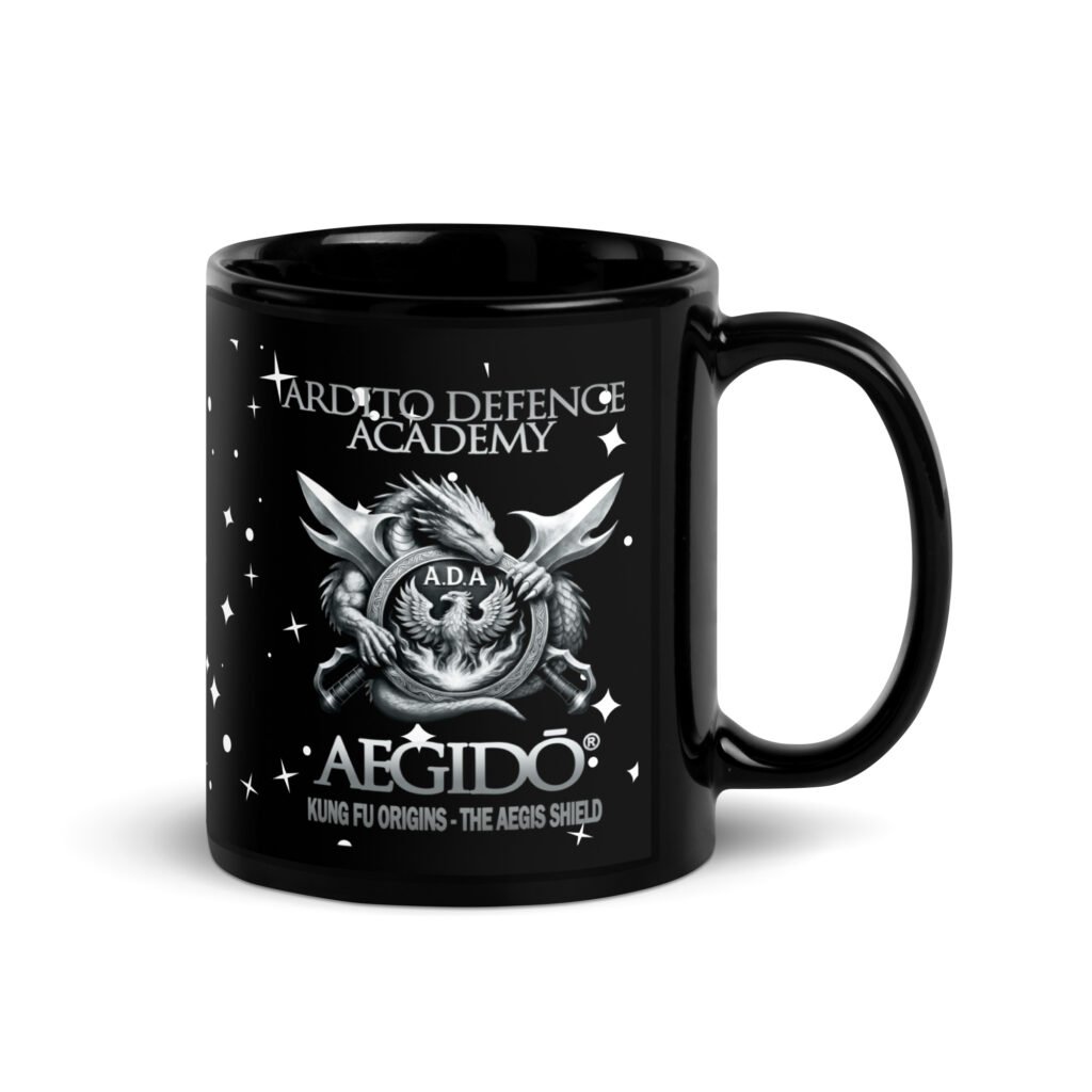 AEGIDO Black Glossy Mug